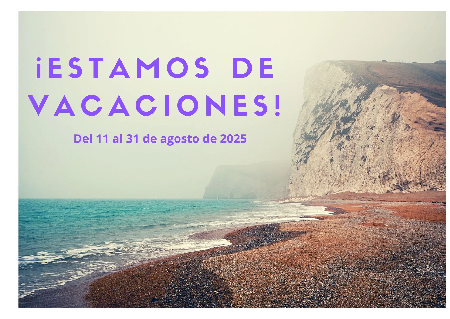 Cierre por vacaciones